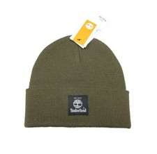 Timberland Men's Olive Green Ribbed Knit Cuff Beanie