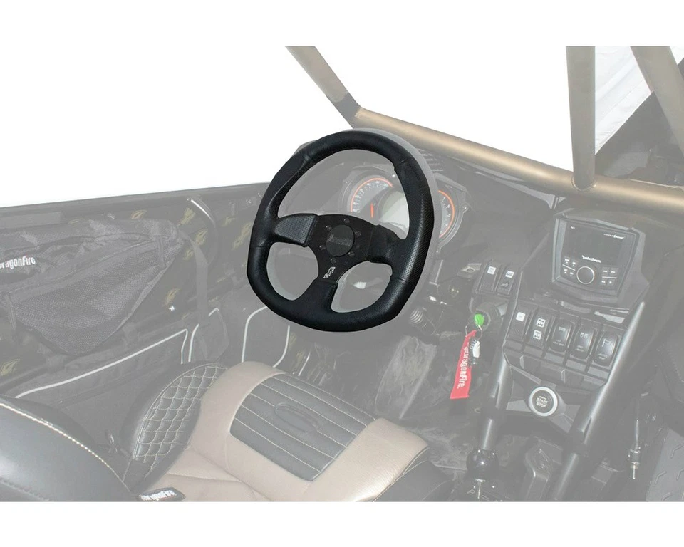 DragonFire D Shaped Steering Wheel Black Vinyl (520969) - Image 2 of 2