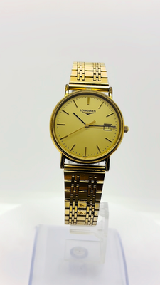Near MINT] LONGINES L4.636.2 Grand Classic Gold Dial Quartz Men's