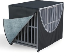 Dog Crate Cover Fits 38"L x 26.3"W x 31"H Metal Dog Cages With Fleece Lining