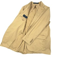 Polo Ralph Lauren Modern Fit Stretch Blazer Mens 44R Tan Beige Cotton Chino NEW