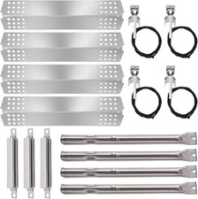 Stainless Steel Grill Parts Kit for Charbroil 4 Burner Heat Plates Burner