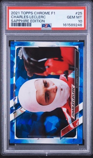 Charles Leclerc 2021 Topps Chrome F1 SAPPHIRE EDITION #25 PSA 10 GEM MT