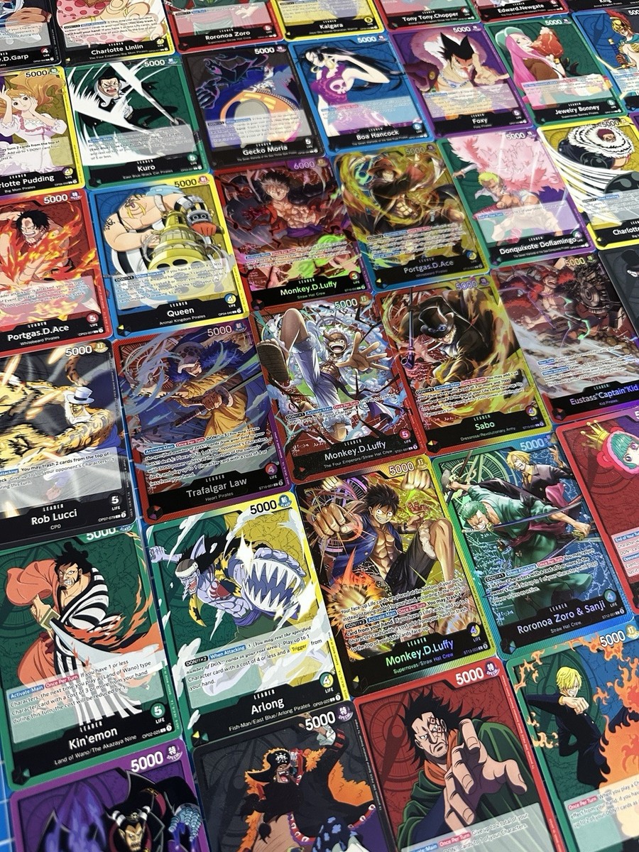 One Piece TCG 50 CARD COLLECTION + FOIL REPACK! GUARANTEED 3xSR or