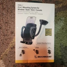 SCOSCHE StuckUp Cell Phone 4-in-1 Mounting Kit for Window / Dash / Vent /Console