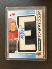 2020-21 Upper Deck SP Game Used Draft Day Marks Morgan Geekie Auto /35 Rookie