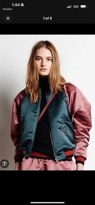 Thomas Maier Women's  satin bomber Jacket sz 0