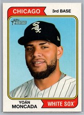 #402 Yoán Moncada 2023 Topps Heritage Chrome Purple Refractor Chicago White Sox