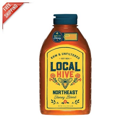 Greeley Bottled Local Hive Honey - 32 oz Northeast Pure Honey with Floral Notes