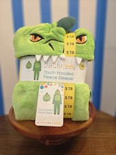 Saint Eve Kids Hooded Fleece Dinosaur Zip One Piece Sleeper Green S 7/8