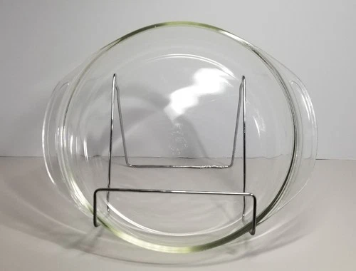 Vintage PYREX Clear Cake Pan 221 8" Round Excellent Pre-owned Condition