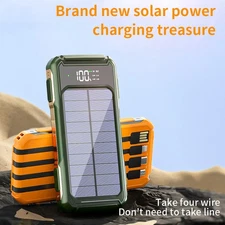 New Super 85000mAh 4 USB Portable Charger Solar Power Bank For Mobile Phone 2025