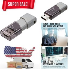 High-Speed 128GB Turbo Attache 3 USB 3.0 Flash Drive   Grey Compact Design