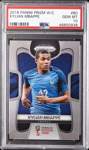 2018 PANINI PRIZM WORLD CUP #80 KYLIAN MBAPPE PSA 10