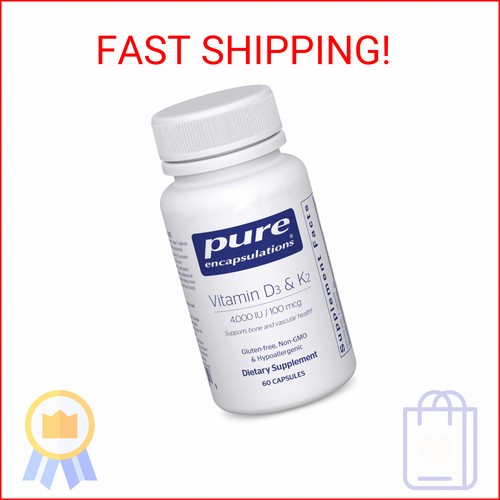 Pure Encapsulations Vitamin D3 & K2 - Bone & Vascular Health Support - Immune Fu