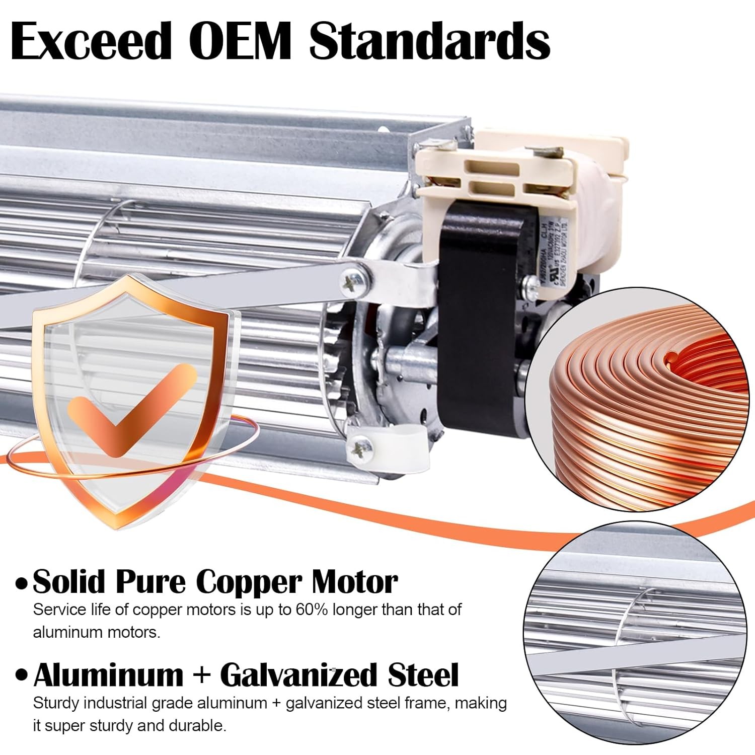 BLOT BLOTMC Fireplace Blower Kit for Monessen, Majestic, Martin,Vermont Castings