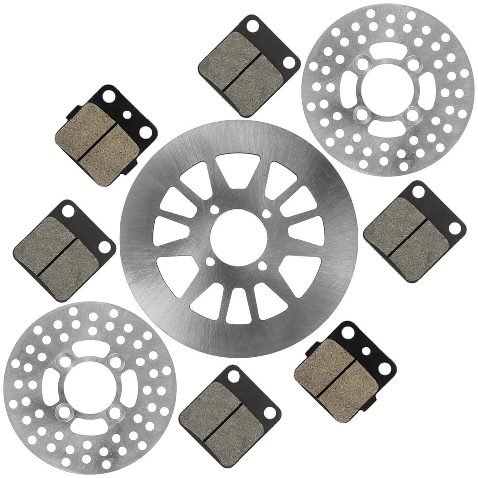 Rotor de disco de freno delantero y trasero con pastillas para Yamaha Warrior 350 YFM350X 1990-2004 Foto 3 de 4