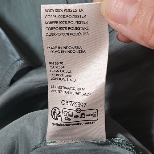 By Anthropologie Top M Camicia Setosa Iridescente con Bottoni Verde Foresta Stropicciata - Foto 12 di 14
