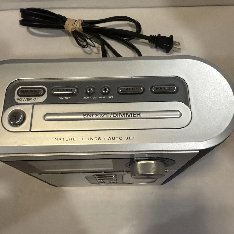 Timex T617S Digital Preestablecido CD Estéreo Reloj Despertador Radio Naturaleza Sonidos MP3 Entrada de Línea Foto 4 de 4