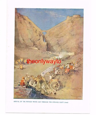 ANKUNFT DES WEISSEN AUTO DES PRINZEN EDWARD, ADEN, BUCHILLUSTRATION (DRUCK), 1922