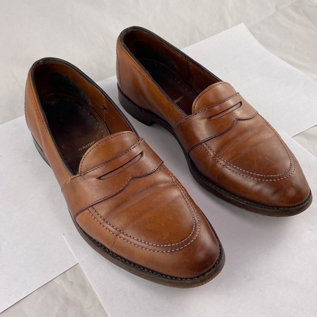 Allen Edmonds Brown Mansfield Loafer Dress Shoe size 9.5 D Newman Penny Loafer | Men main image 4