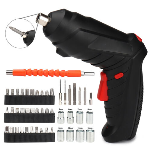 48Pcs Mini Cordless Electric Screwdriver Kit Rechargeable Drill Bits Power Tool - Picture 1 of 9