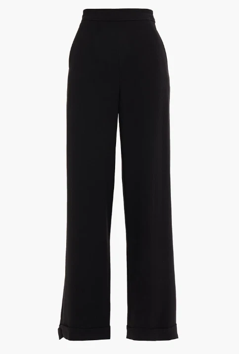 Pantaloni abito a pieghe Alexander McQueen da donna eleganti gamba dritta nuovi con etichette