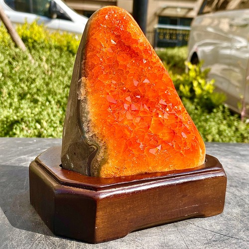 3.39LB Superb Yellow Citrine Crystal Cave Decor Stone Cathedral Geode Specimen - Picture 13 of 16