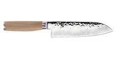 Shun TDM0702W 7" Santoku Knife w/ Blonde Pakkawood Handle, Stainless Steel NEW