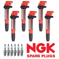 6x Ignition Coil & 6x NGK Platinum Spark Plug for BMW X5 3.0L I6 UF522