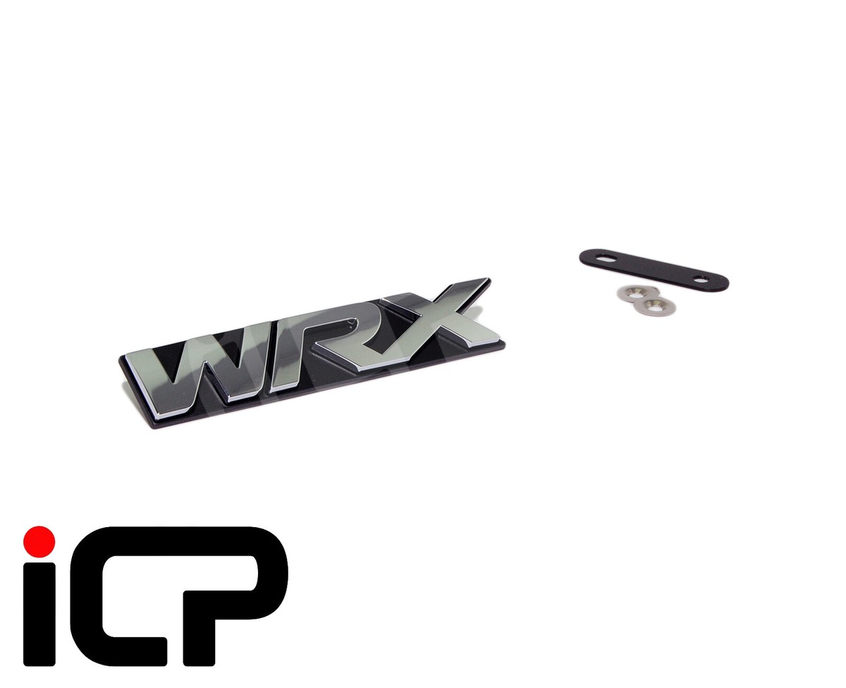 Genuine WRX Black and Chrome Front Grille Badge For Subaru
