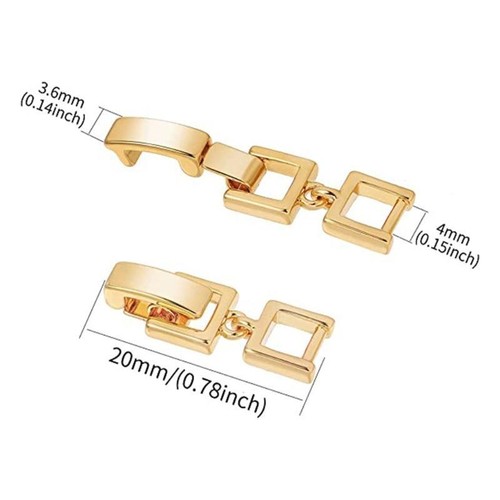 5Pcs Bracelet Extender Fold Over Clasp Simple Extension Clasp for Jewelry Making - Picture 7 of 11
