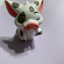 Disney Moana Pua Pig White Piggy Pig Character Toy Figure Taupe Spots Kids Toy