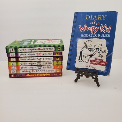 Diary of the Wimpy Kid Books Lot of 8 Hardcover Paperback Illustrate Jeff Kinney