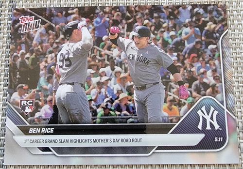 2025 Topps Now Card 168 Ben Rice 1 MLB Grand Slam (RC) 1713 Printed | eBay
