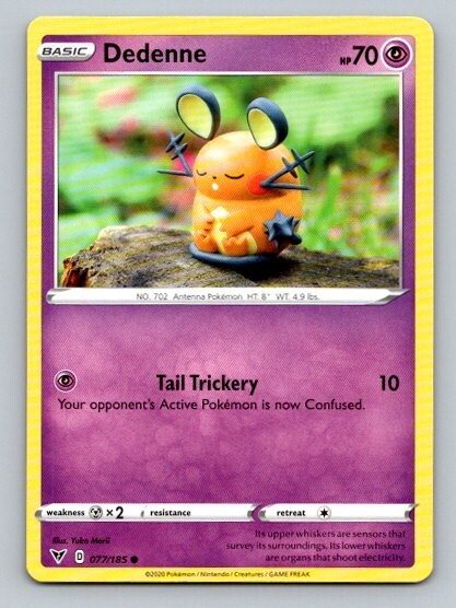 2020 Pokemon Card Vivid Voltage Dedenne 77/185