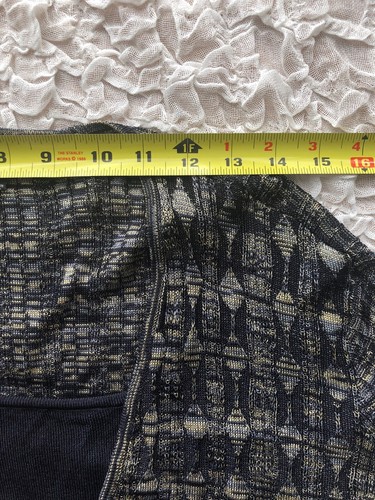 Jones New York L layered sweater blouse navy grey long sleeve workcore casual - Picture 10 of 13