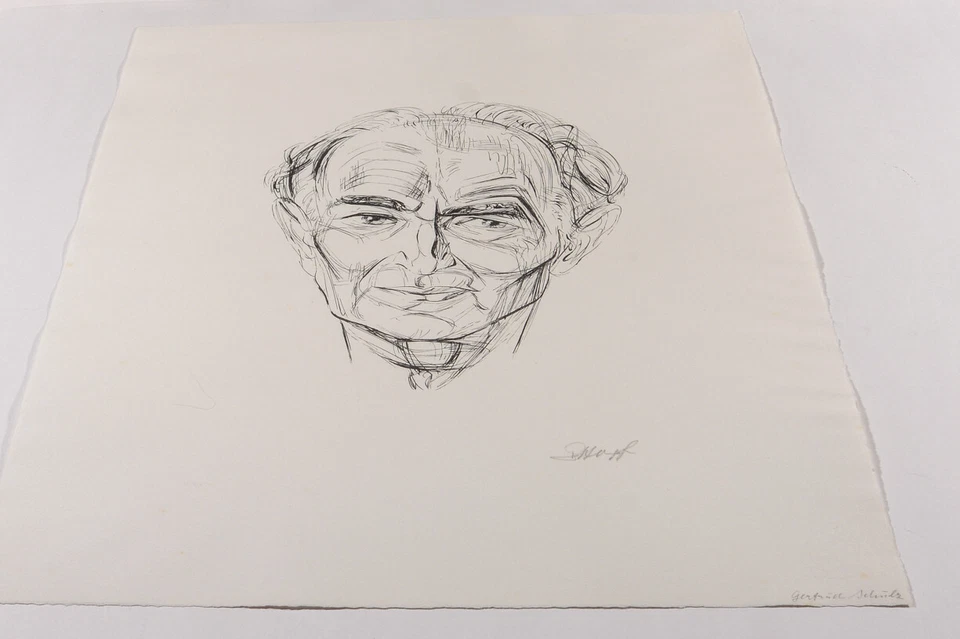 Eduard Hopf: Lithografie-handsigniert-Porträt »Johannes Böse« Griffelkunst - Bild 3 von 4