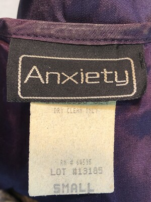 Anxiety Vintage Floral Patch Metal Button Front Vest USA 2336-824