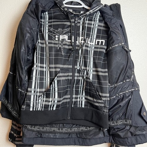 Alycium Black Gray Multilayered Winter Ski Snow Hooded Jacket Cold Weather Gear - Picture 12 of 12