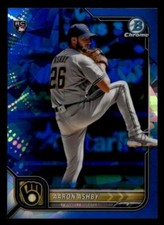 2022 Bowman Chrome Sapphire Aaron Ashby 33 RC | Milwaukee Brewers