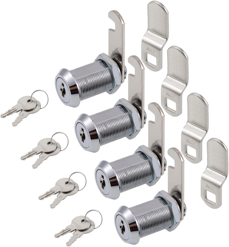 Cabinet Cam Lock, 1-1/8 Inch Keyed Alike Cam Locks Secure File Drawer Door Mailb - Picture 9 of 12