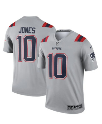 New England Patriots Mac Jones #10 Nike Gray Inverted Official NFL