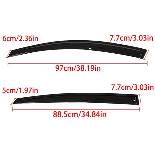 For 2011-2015 Kia Optima LABLT Window Visor Rain Guard 4PCS ABS Kit Left&Right - Picture 2 of 7