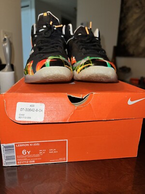 [未使用]Nike Lebron 11 バスケットボールシューズ NIKE LEBRON XI GS EVERGLADES REVERSE KING'S PRIDE BLACK MVP 621712