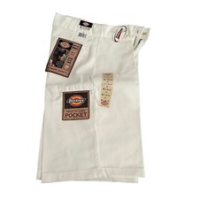 NWT Dickies Men's Size Waist 28 Loose Fit 13 " Multi Pocket Work Shorts White