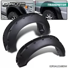4Pc Fit For 11-16 F250 F350 Super Duty Pocket Rivet Style Fender Flares Textured