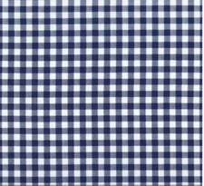 45" Easycare Yarn Dyed Large Gingham Navy Poly Cotton Fabric by the Yard