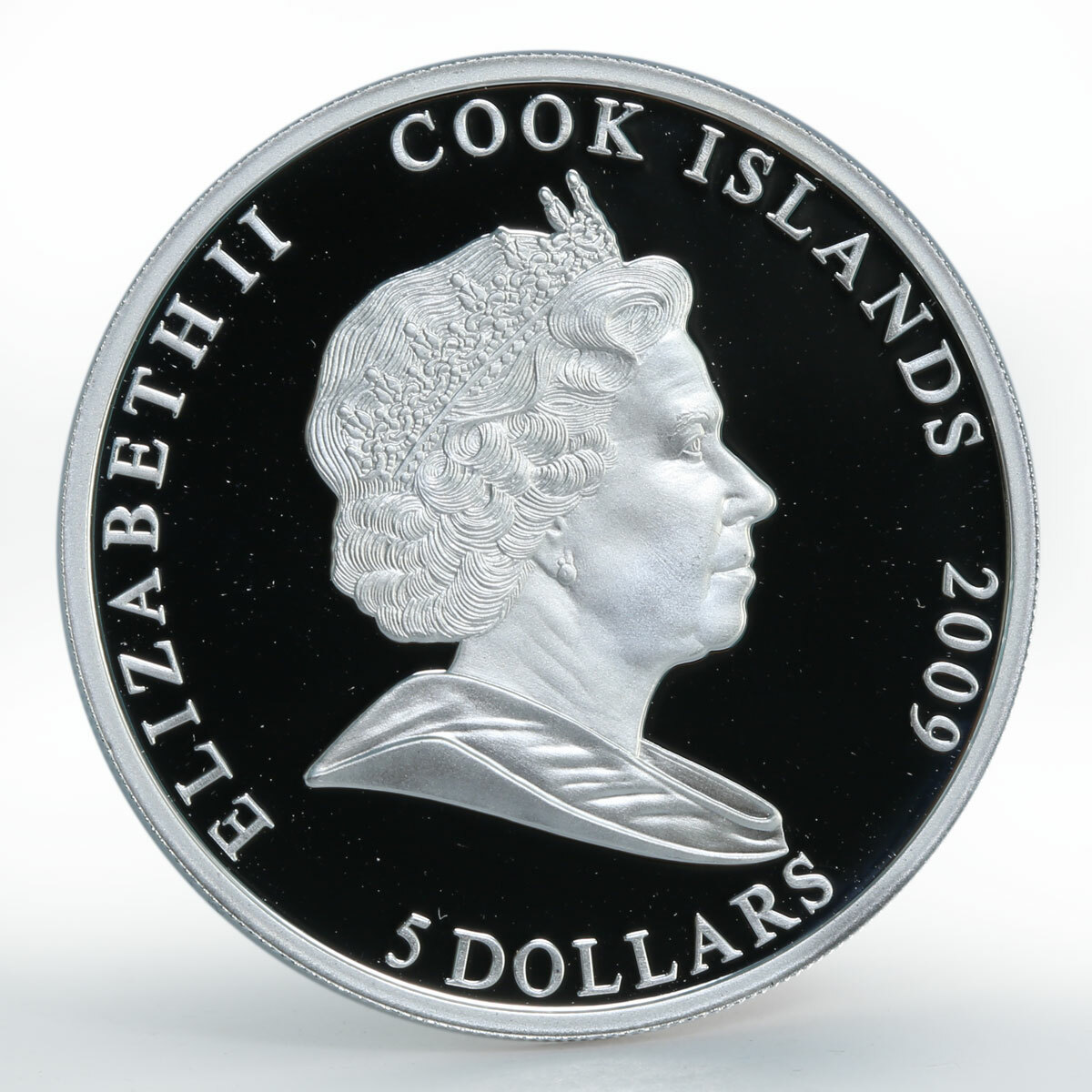 Cook Islands 5 dollars Astronomy The Sun colored proof silver coin