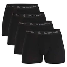 Men's Breathable Bamboo Boxer Briefs with Fly – Sweat-Wicking (4 Pack)